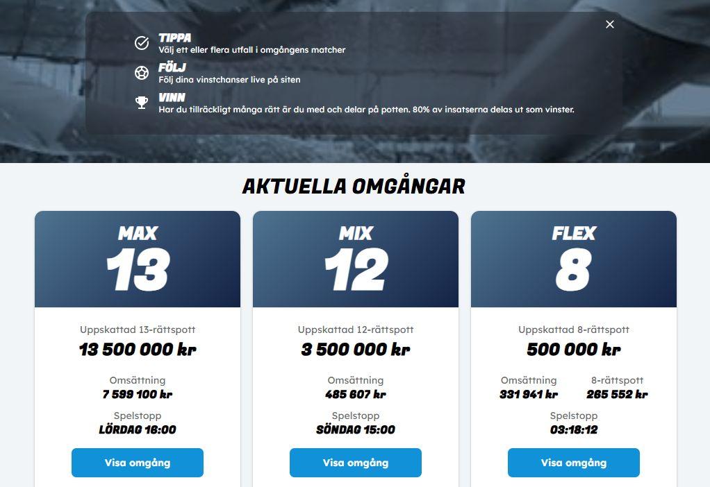 1 X2 ny oddsbonus med poolspel