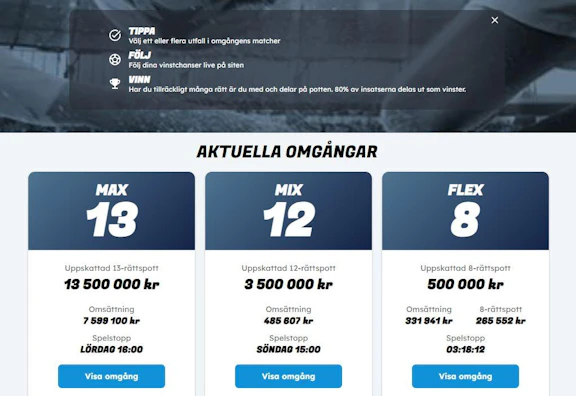 1 X2 ny oddsbonus med poolspel