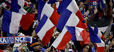 Frankrikefotbollsfans FOTO Hamad I Mohammed