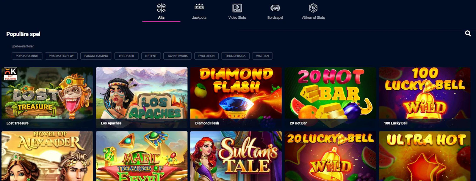VBET:s nätcasinosektion