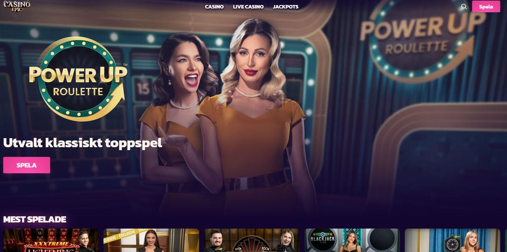 Så här ser livecasinot ut