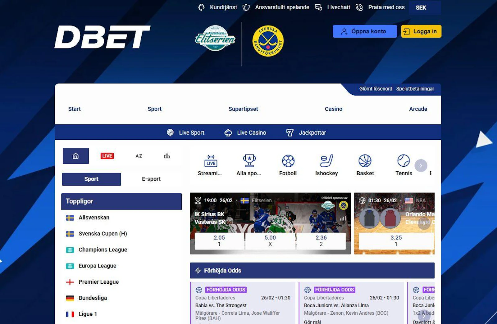 DBet:s sportsbook