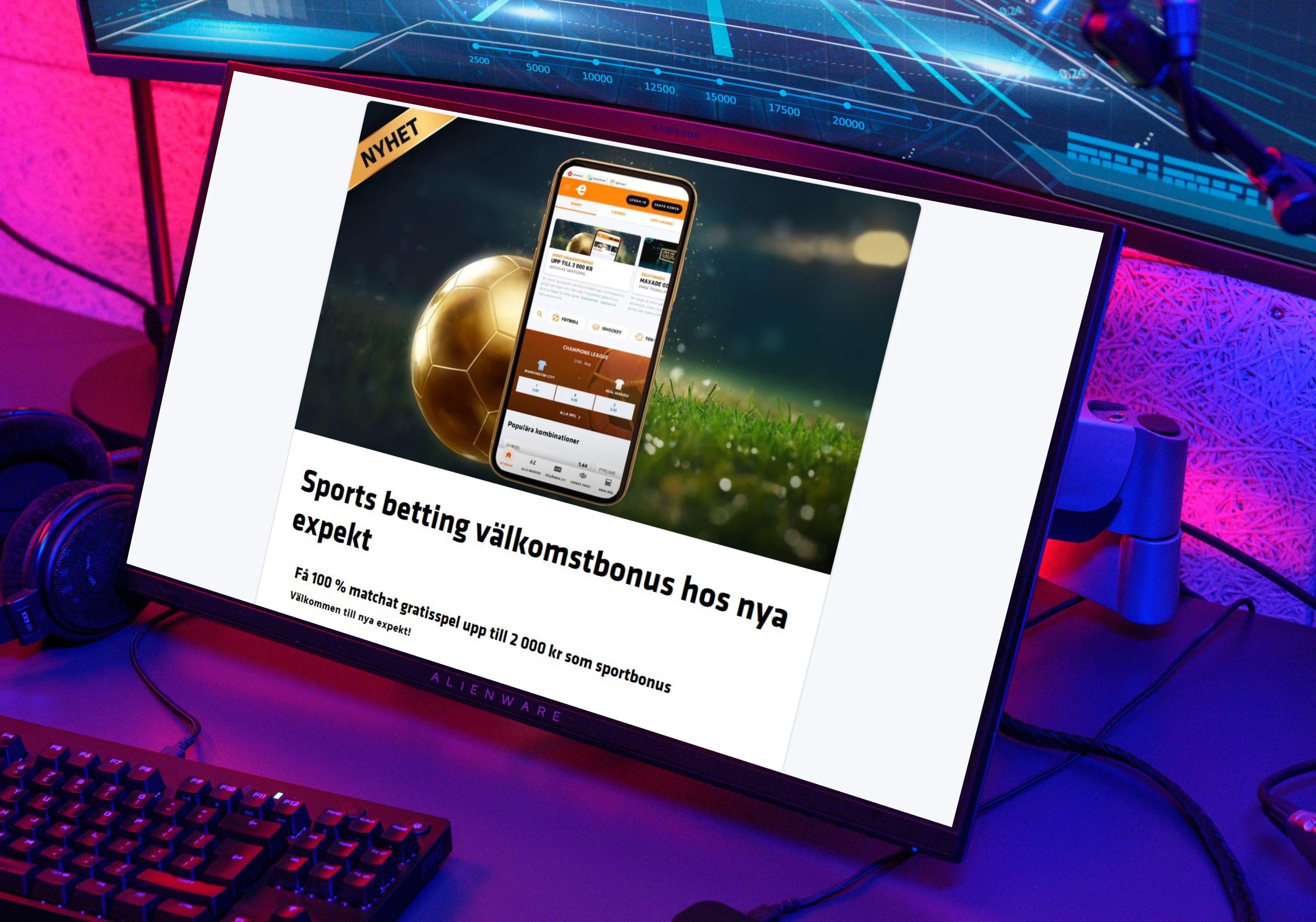 Expekt nya valkomstbonusar for betting och casino