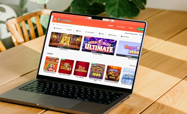 Leovegas startsidan med slots