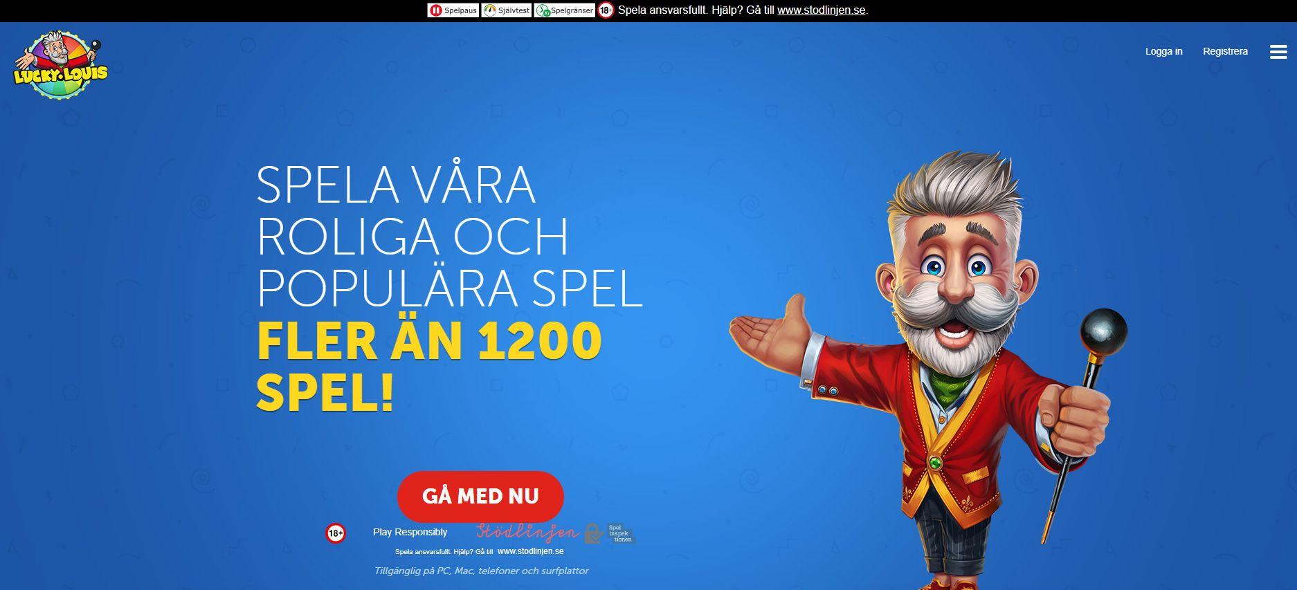 Lucky Louis startsida