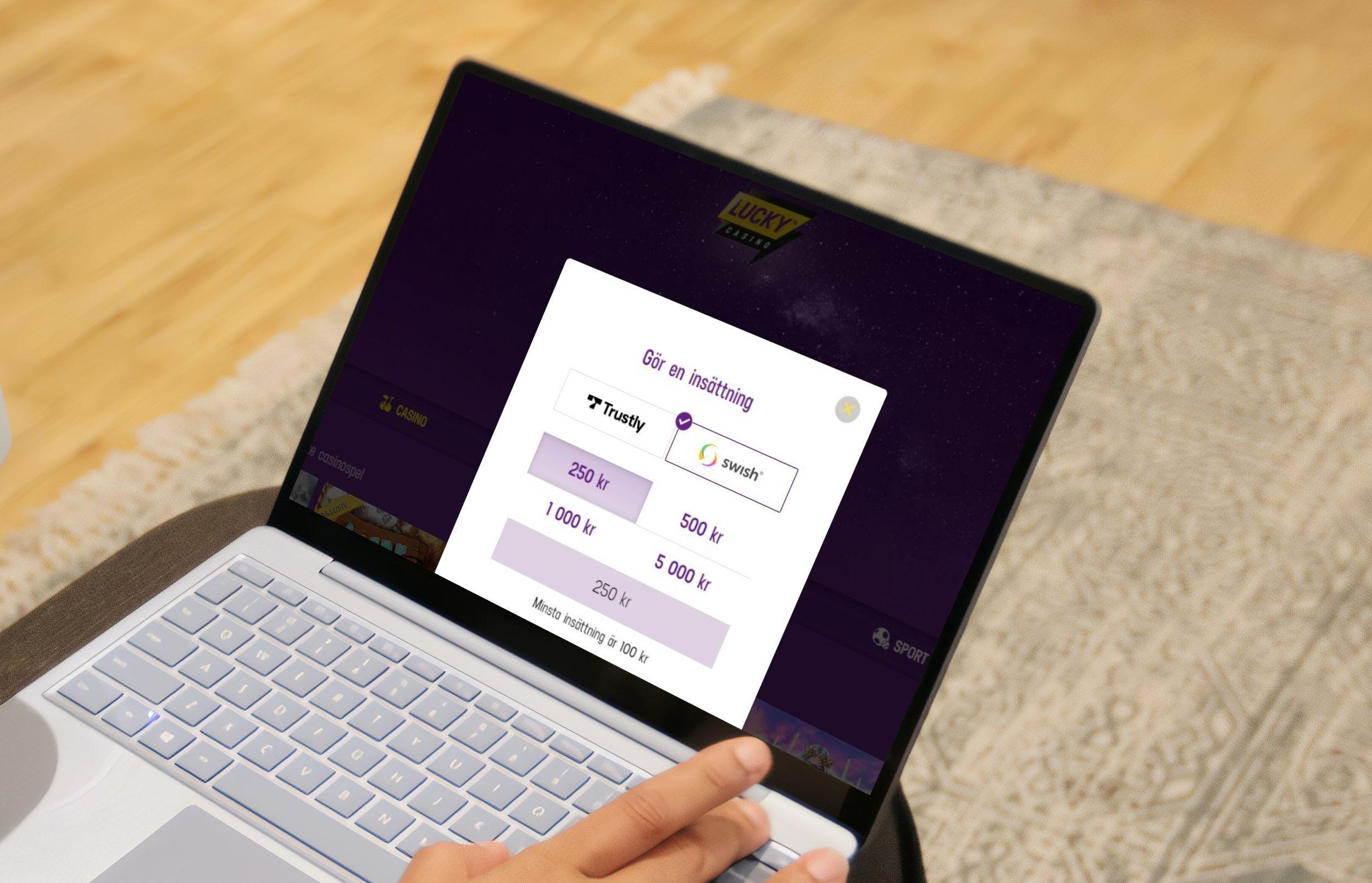 Lucky Sports och Lucky Casino har numera Swish