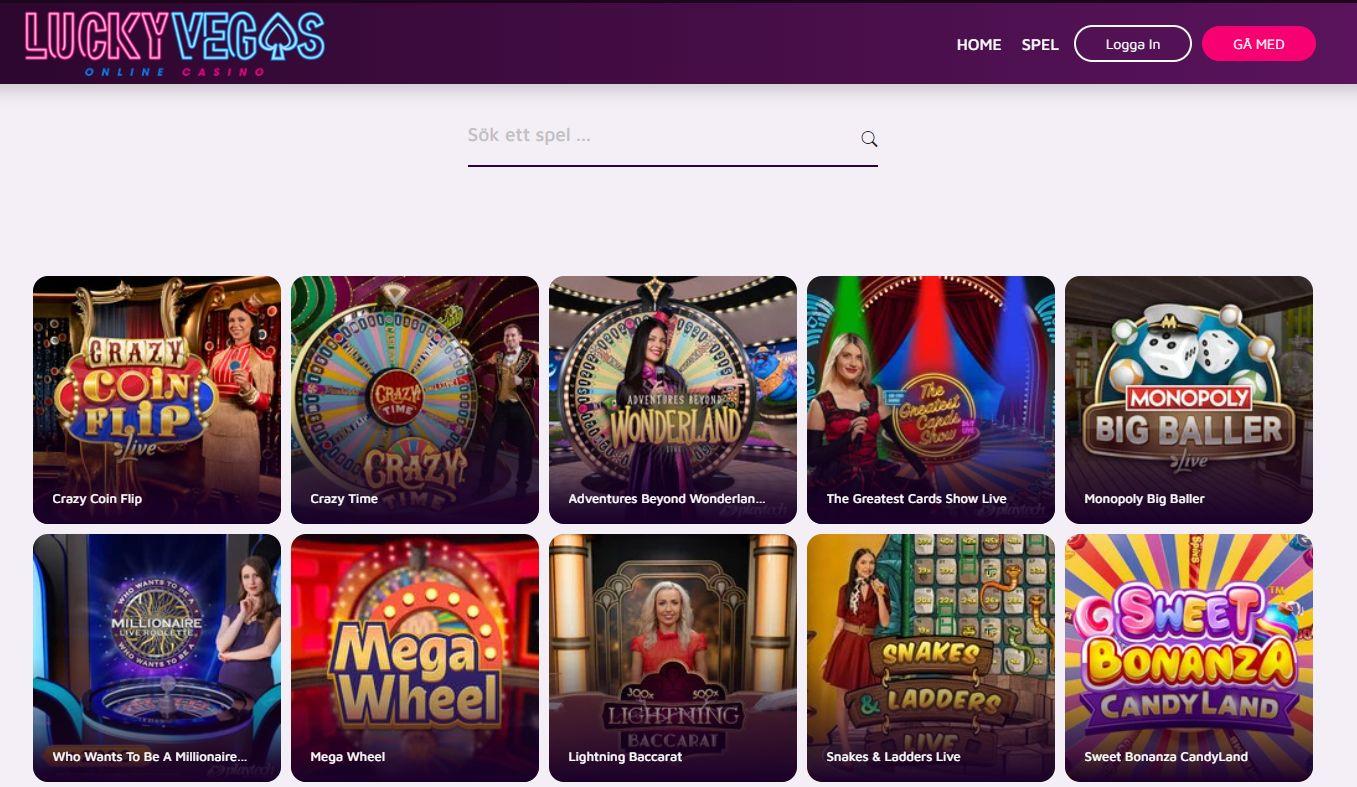 Livecasinot hos Lucky Vegas håller en hög nivå