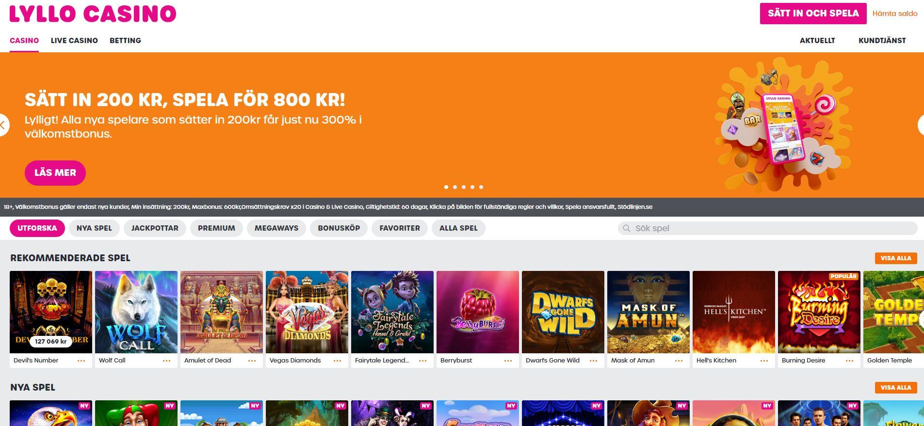 Så ser startsidan ut