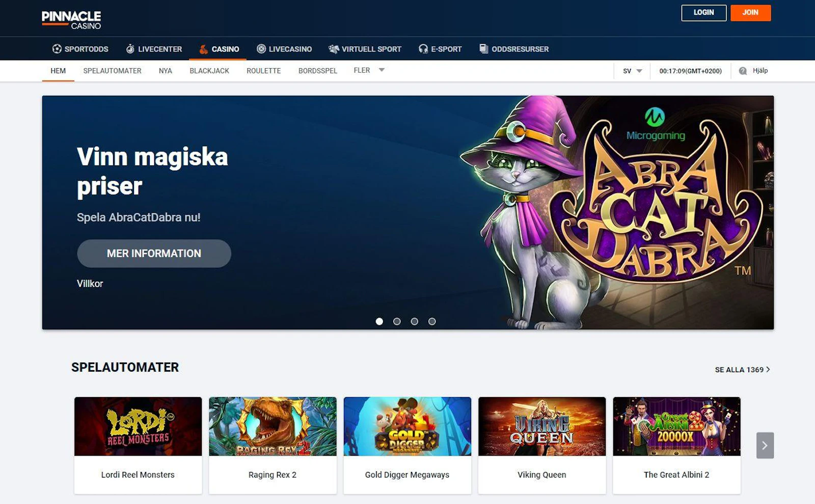 Pinnacle nätcasino