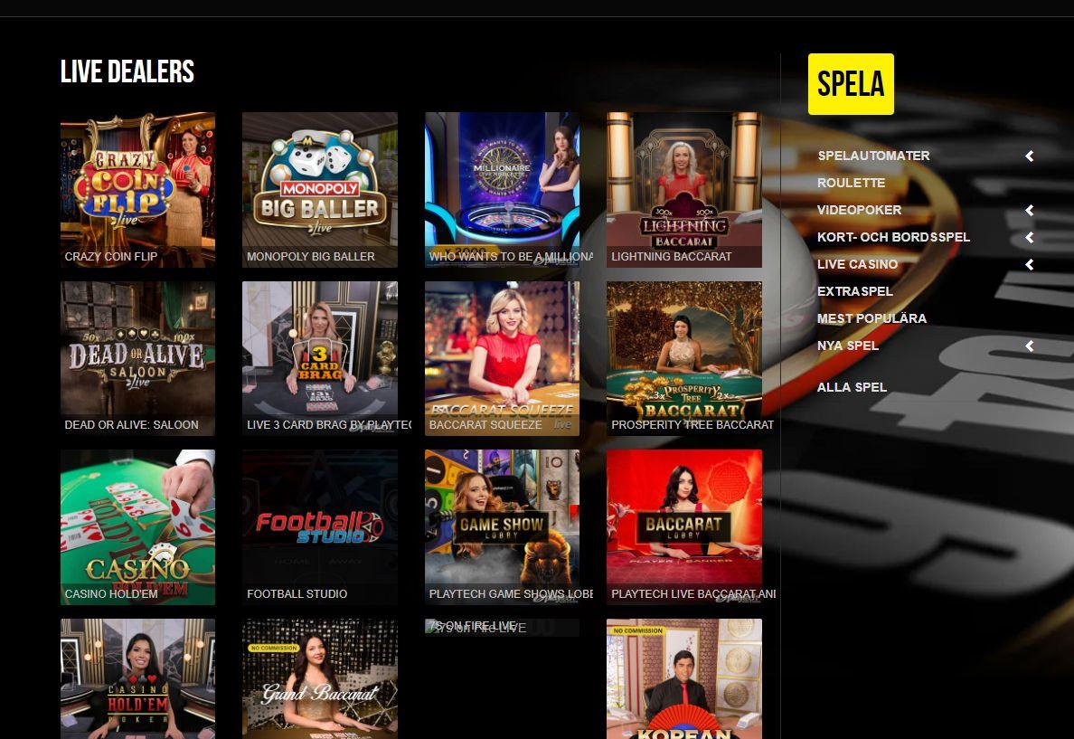 Royale500:s livecasino