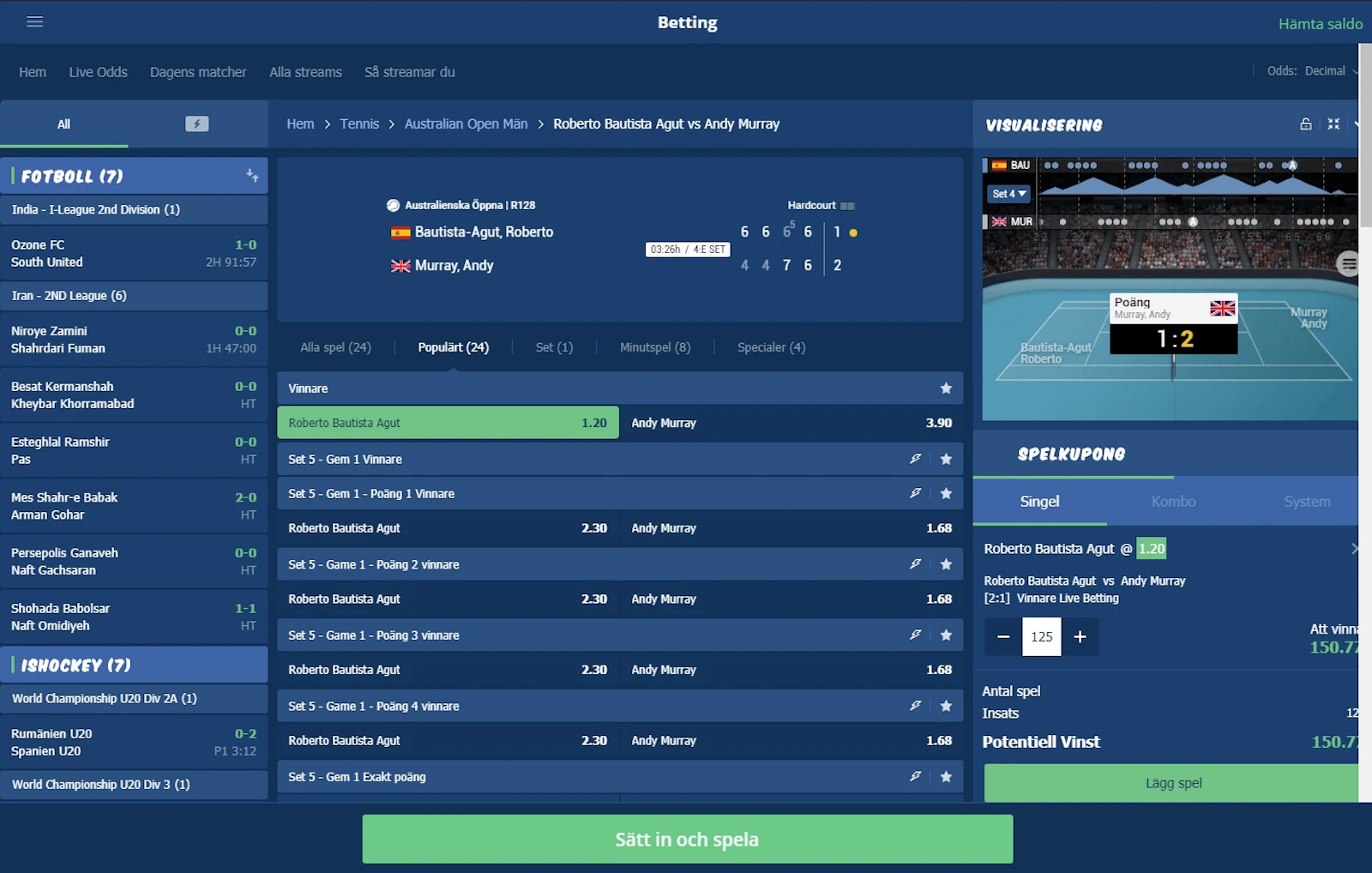 Hajper liveodds