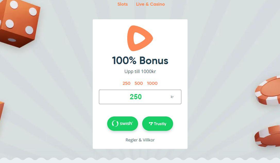 Casino utan registrering finns naturligtvis hos SpeedyCasino