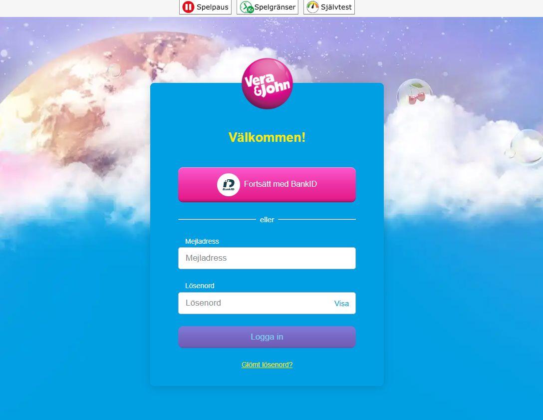 Formuläret när man ska registrera ett konto