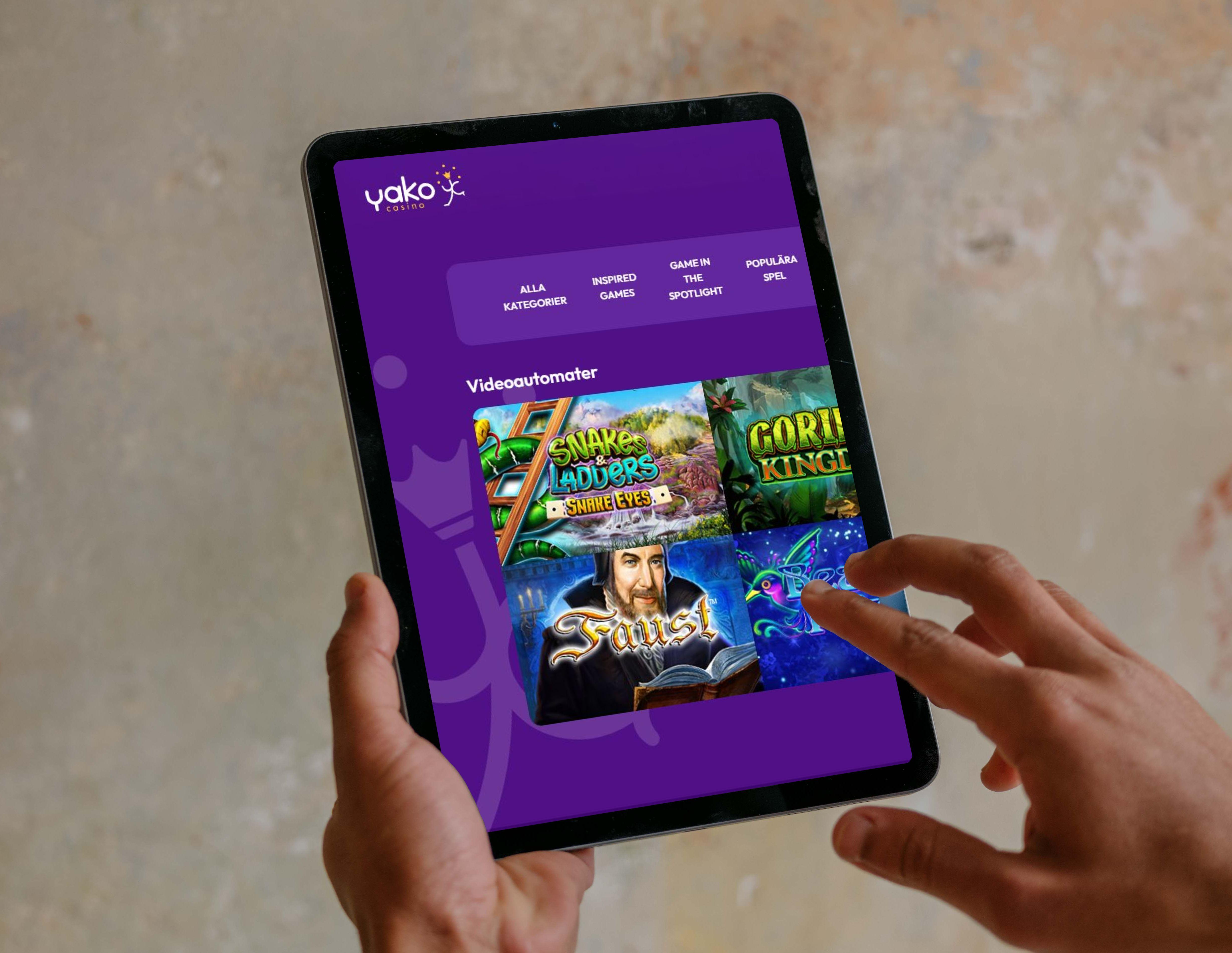 iPad är också en bra enhet för Yako Casino