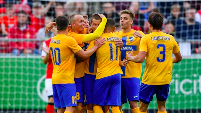 IFK Norrkoeping jubel mot St Patricks Athletic