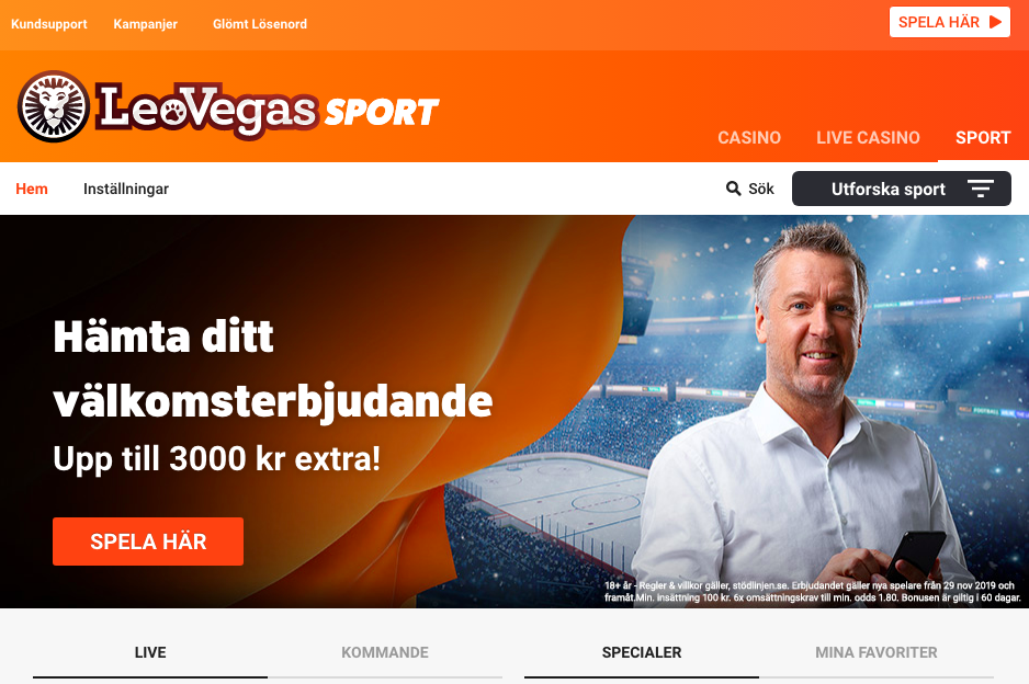 LeoVegas har allt en betting-nybörjare behöver.