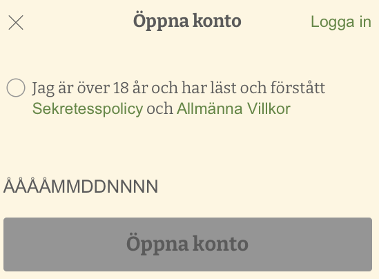 Slutför registrering