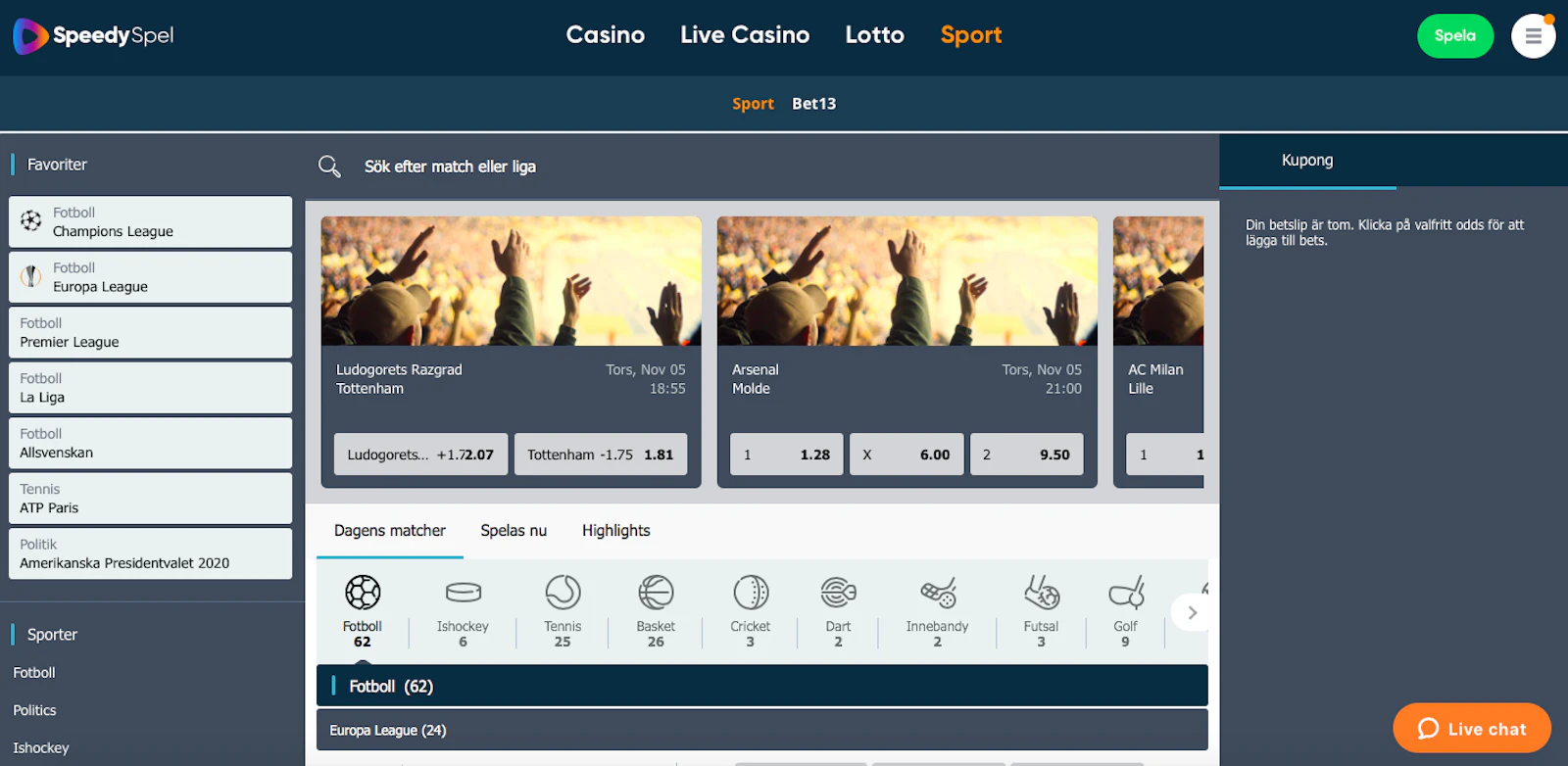 Speedy Spel Sport