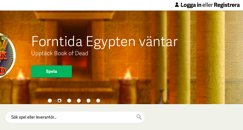 Välj registrera uppe till höger