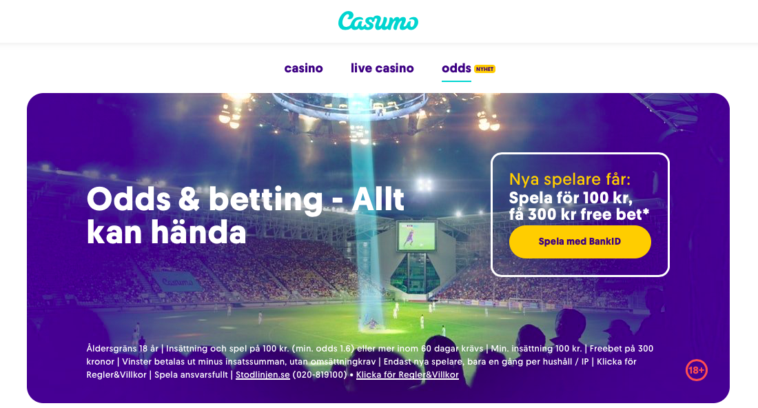 Välj spel med Bank ID