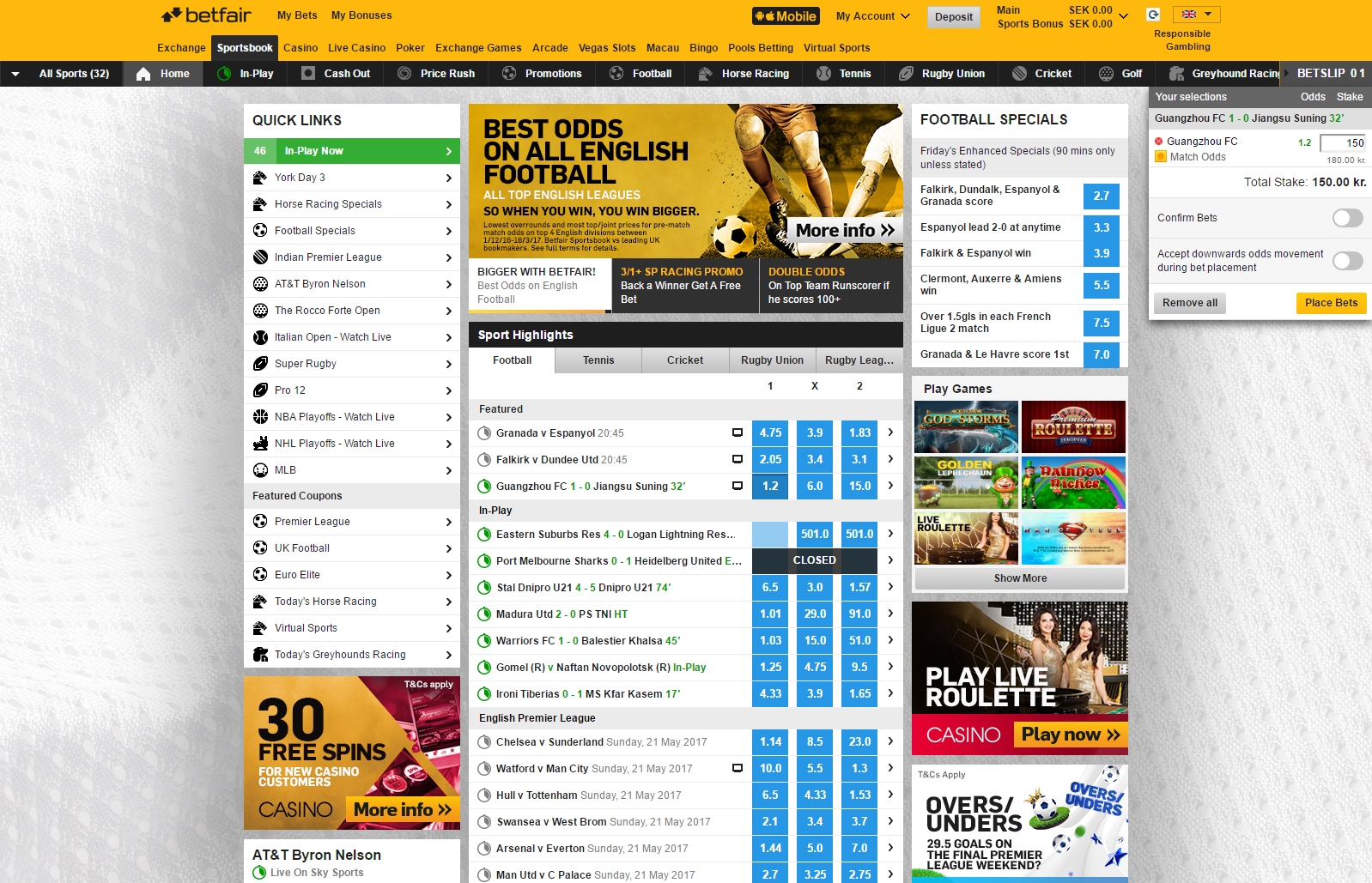 Betfair sportsbook