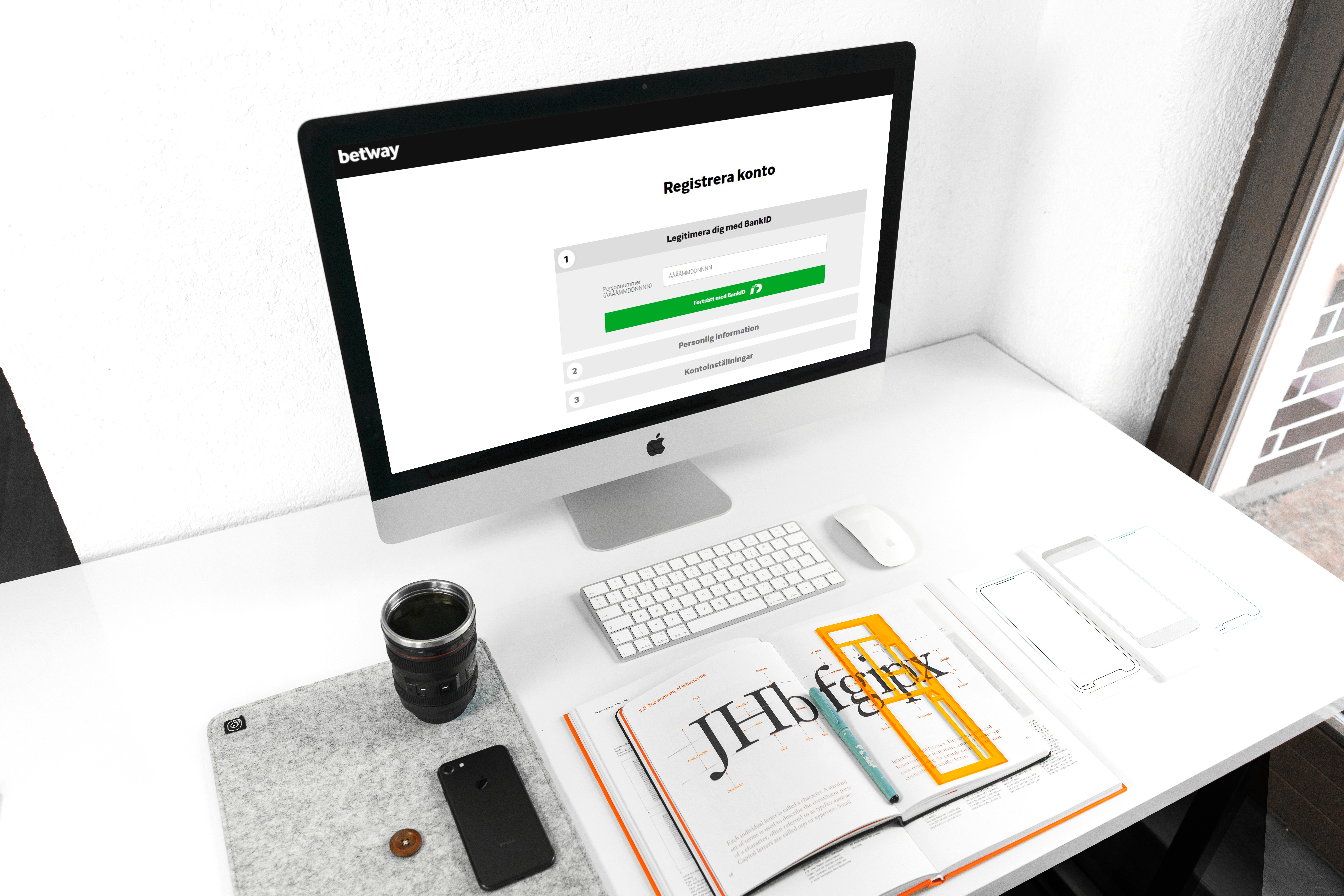 Logga in med BankID och skapa ett konto.