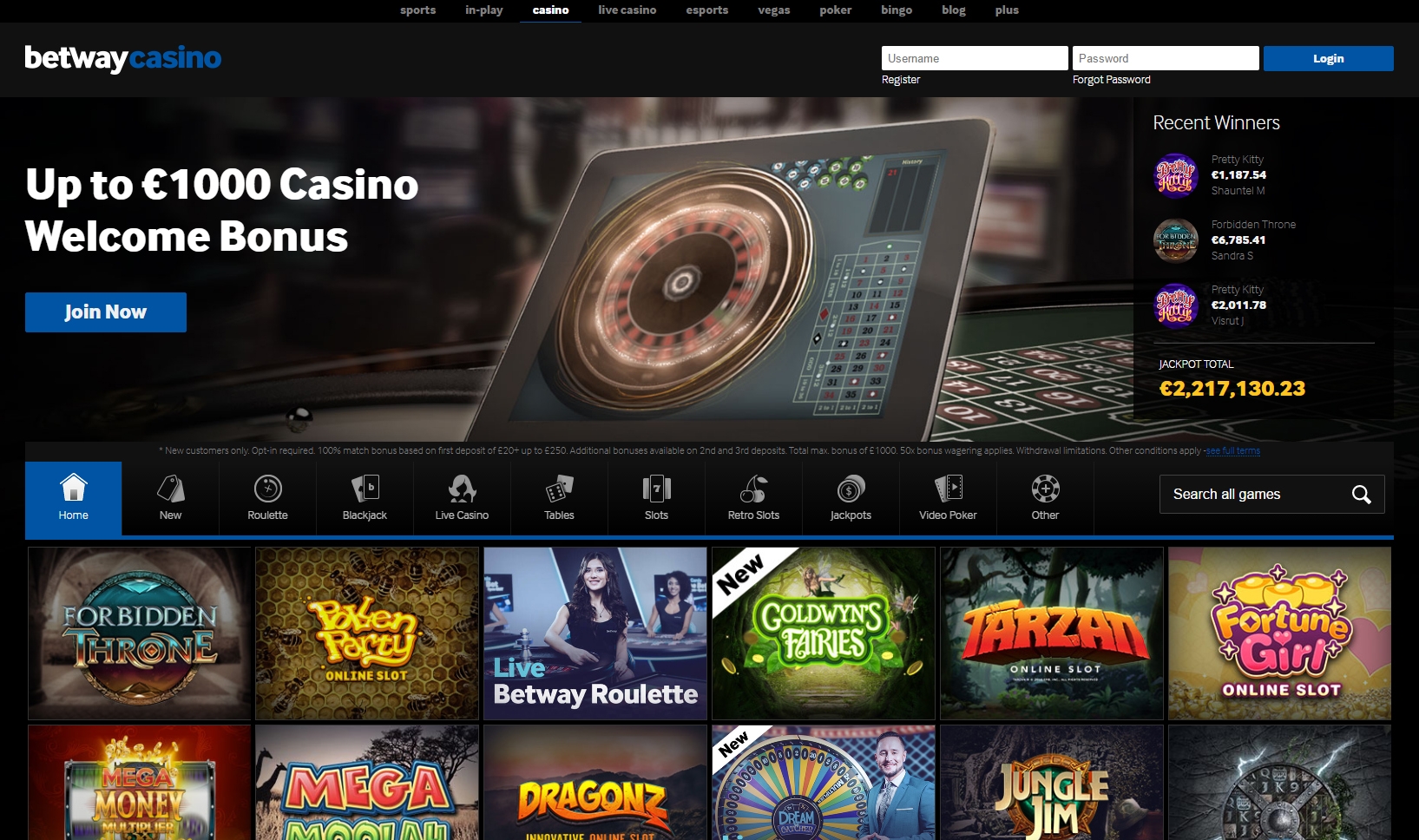 Betway casino