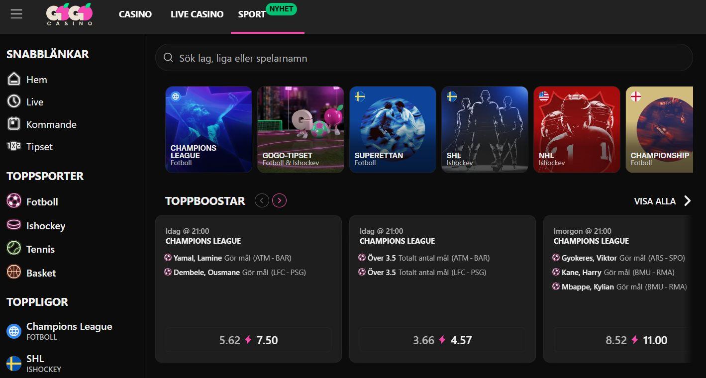 Gogo casino nu med betting