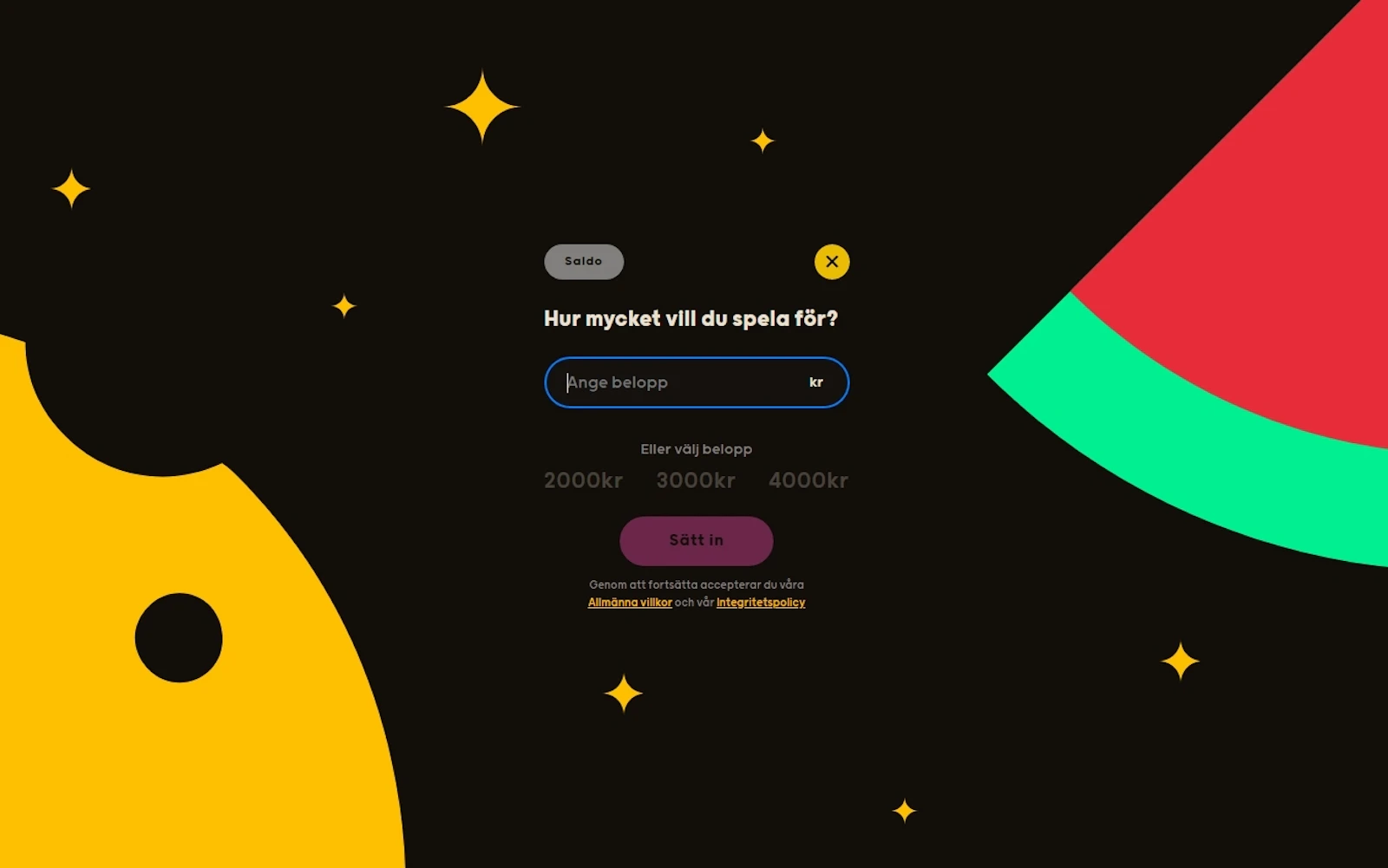Insättning hos GoGo Casino