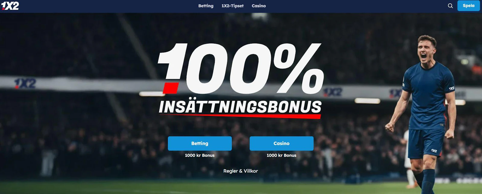 Startsidan har en snygg grafisk profil