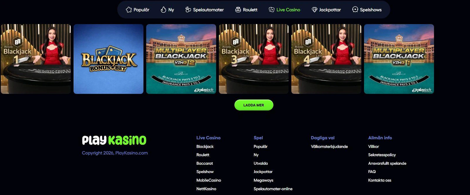 Livecasinot