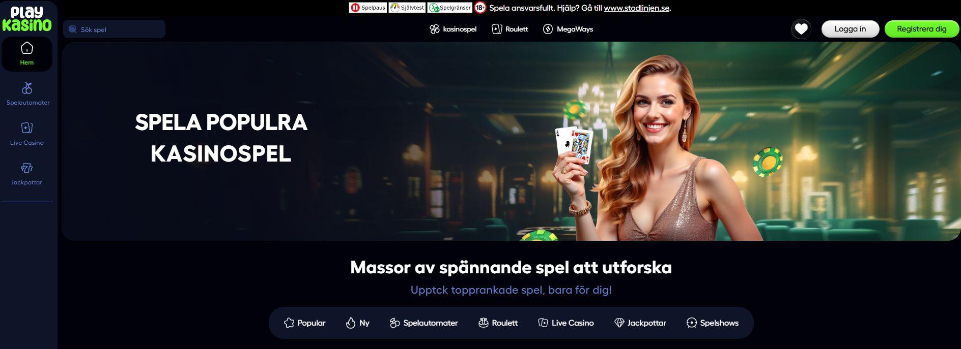 Så här ser startsidan ut