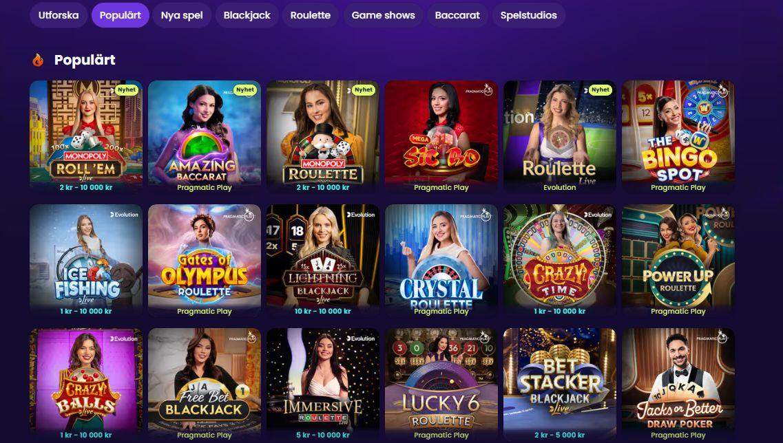 Kategorin för de mest populära spelen