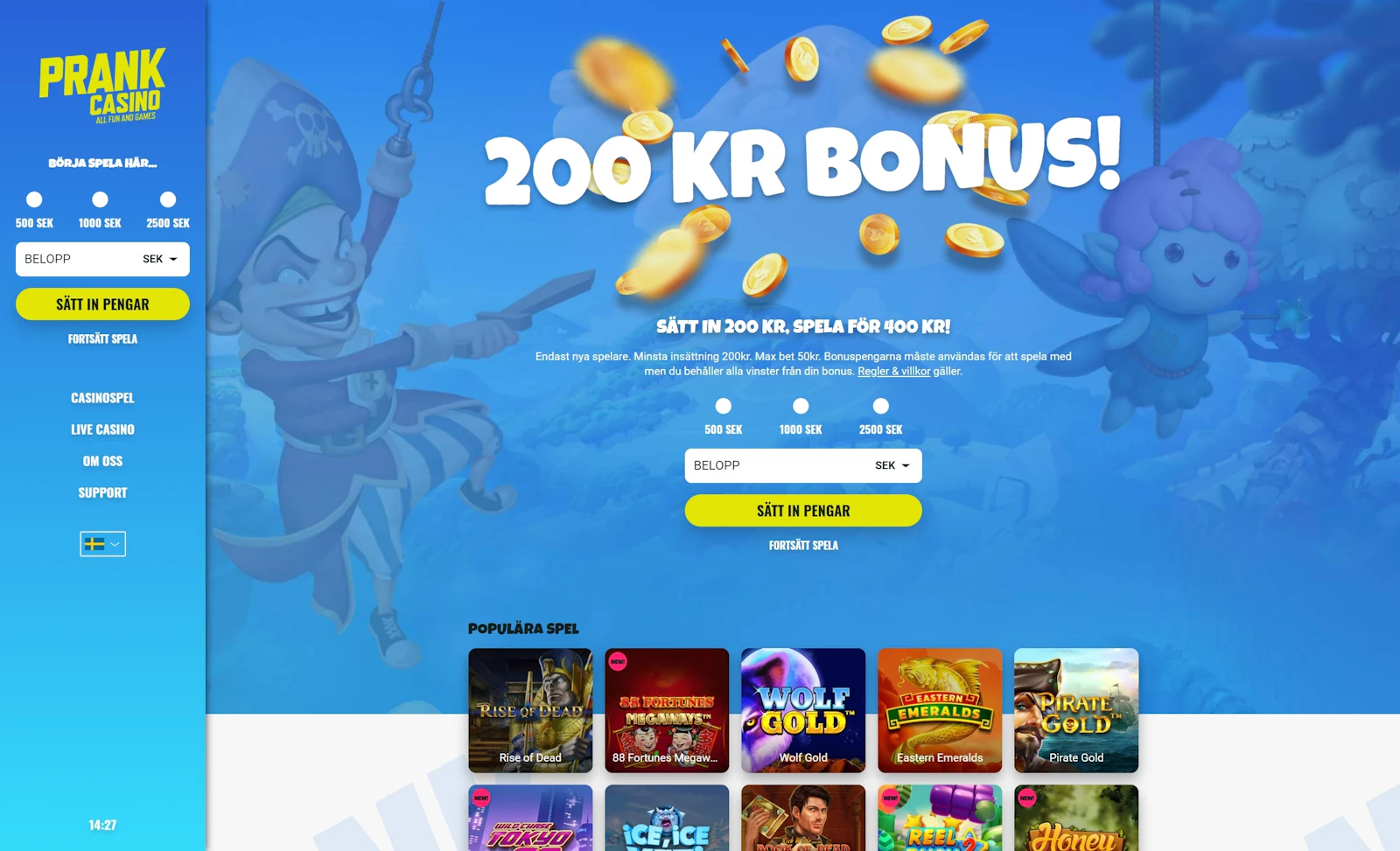 Prankcasino ny start
