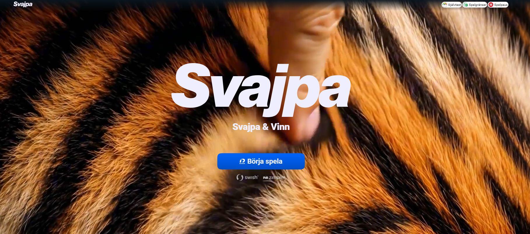 Svajpas läckra startsida