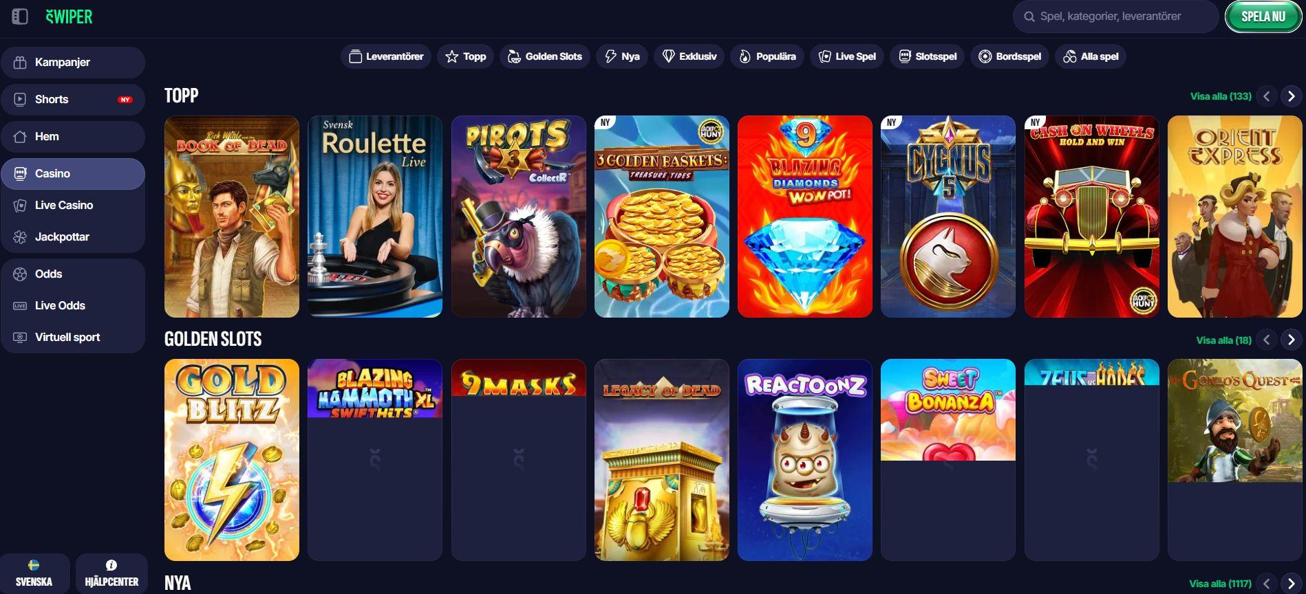 Slotsavdelningen hos Swiper