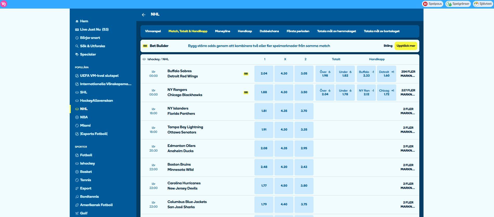 Vera john sportsbook kambi