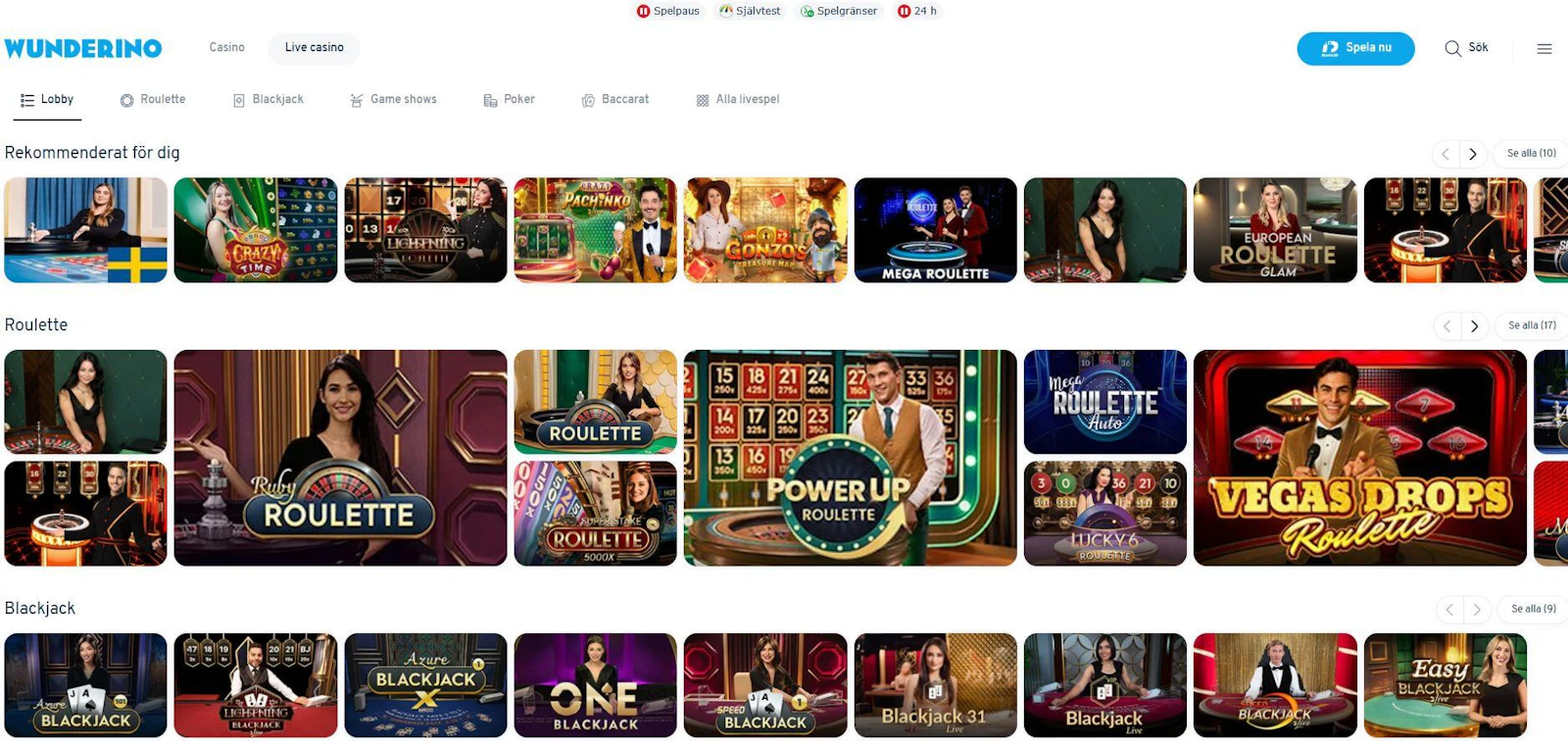Livecasinot presenterat