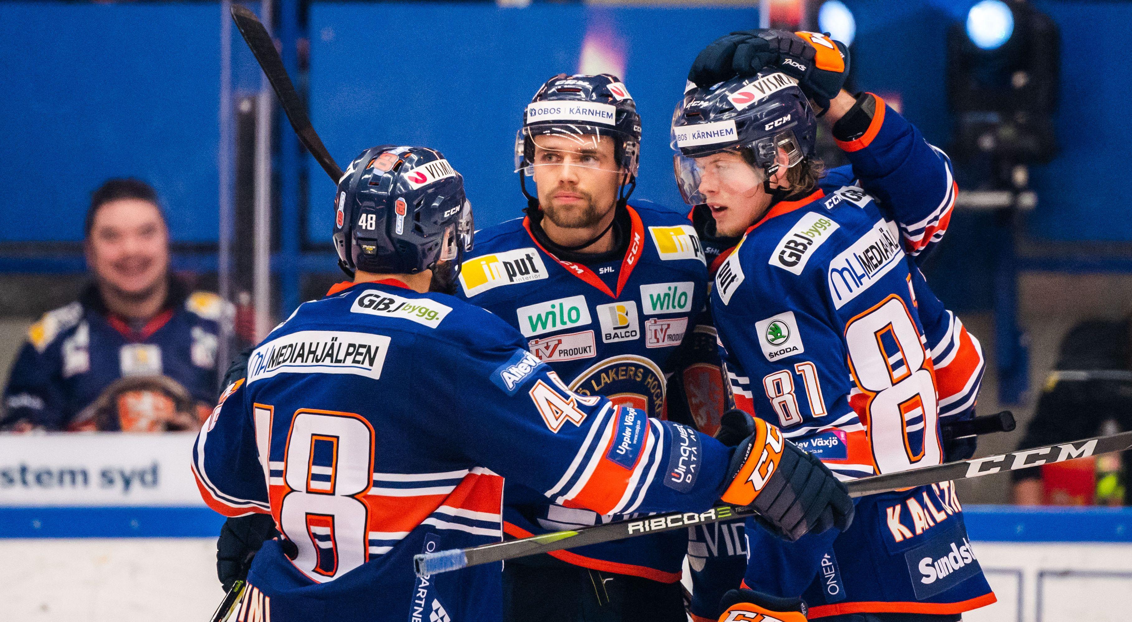 En stark insats av Växjö mot skadedrabbat motstånd - Emil Pettersson, Brendan Shinnimin och Erik Josefsson några av härförarna