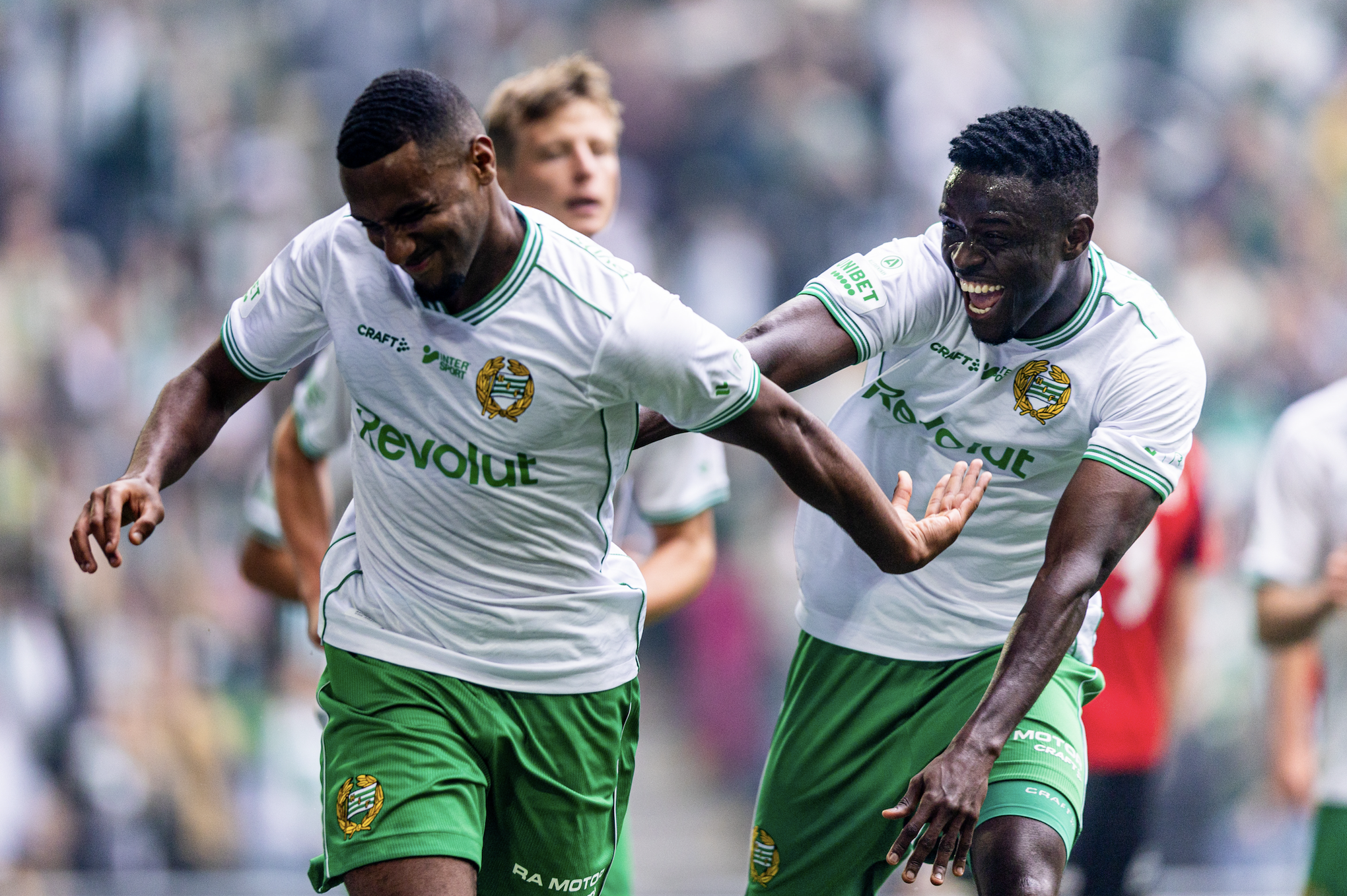Hammarbys Paulos Abraham och Ibrahima Breze Fofana foto Caisa Rasmussen