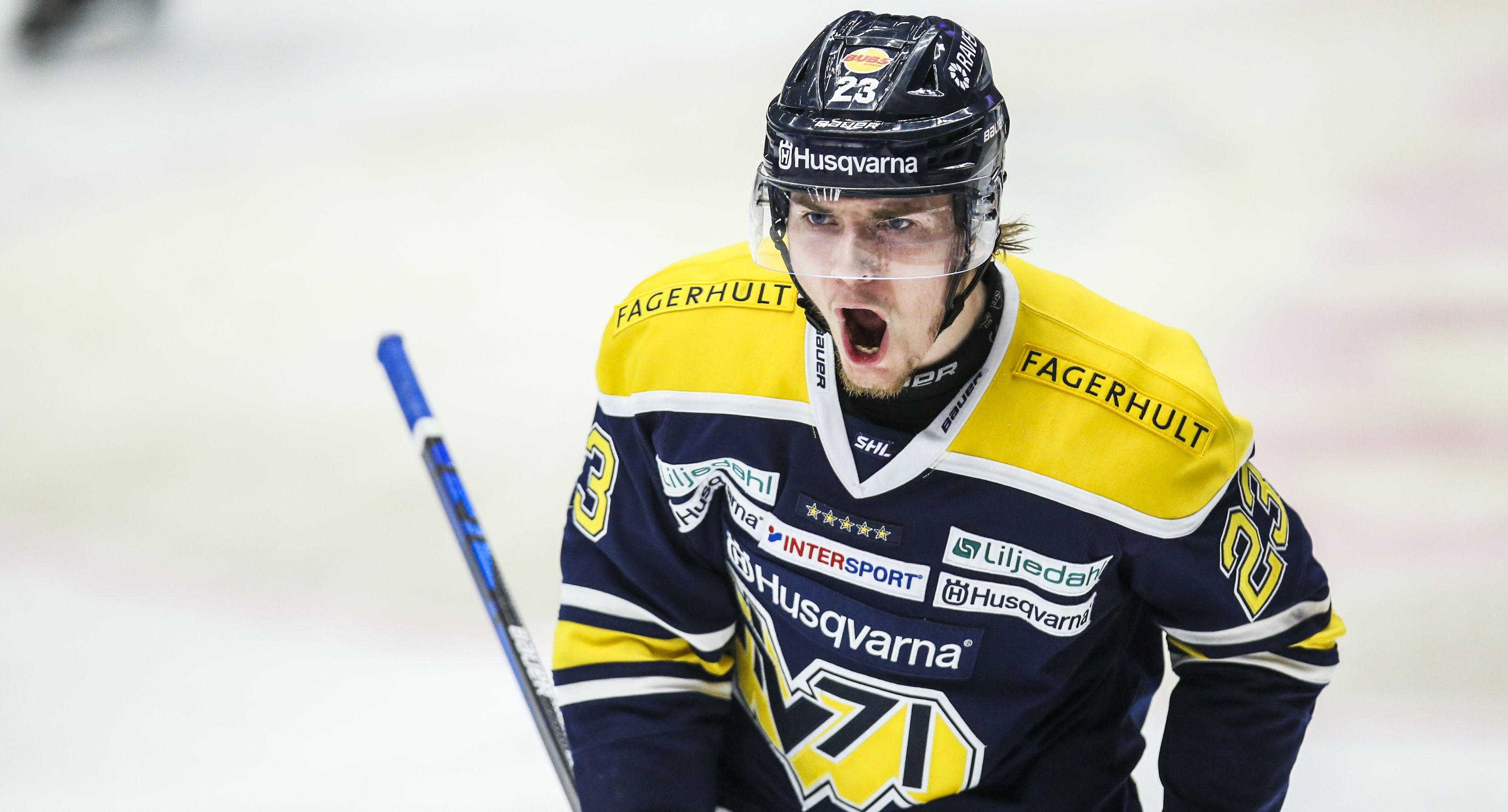 HV71 vann enkelt mot seriekonkurrenten - Lias Andersson svarade för två baljor