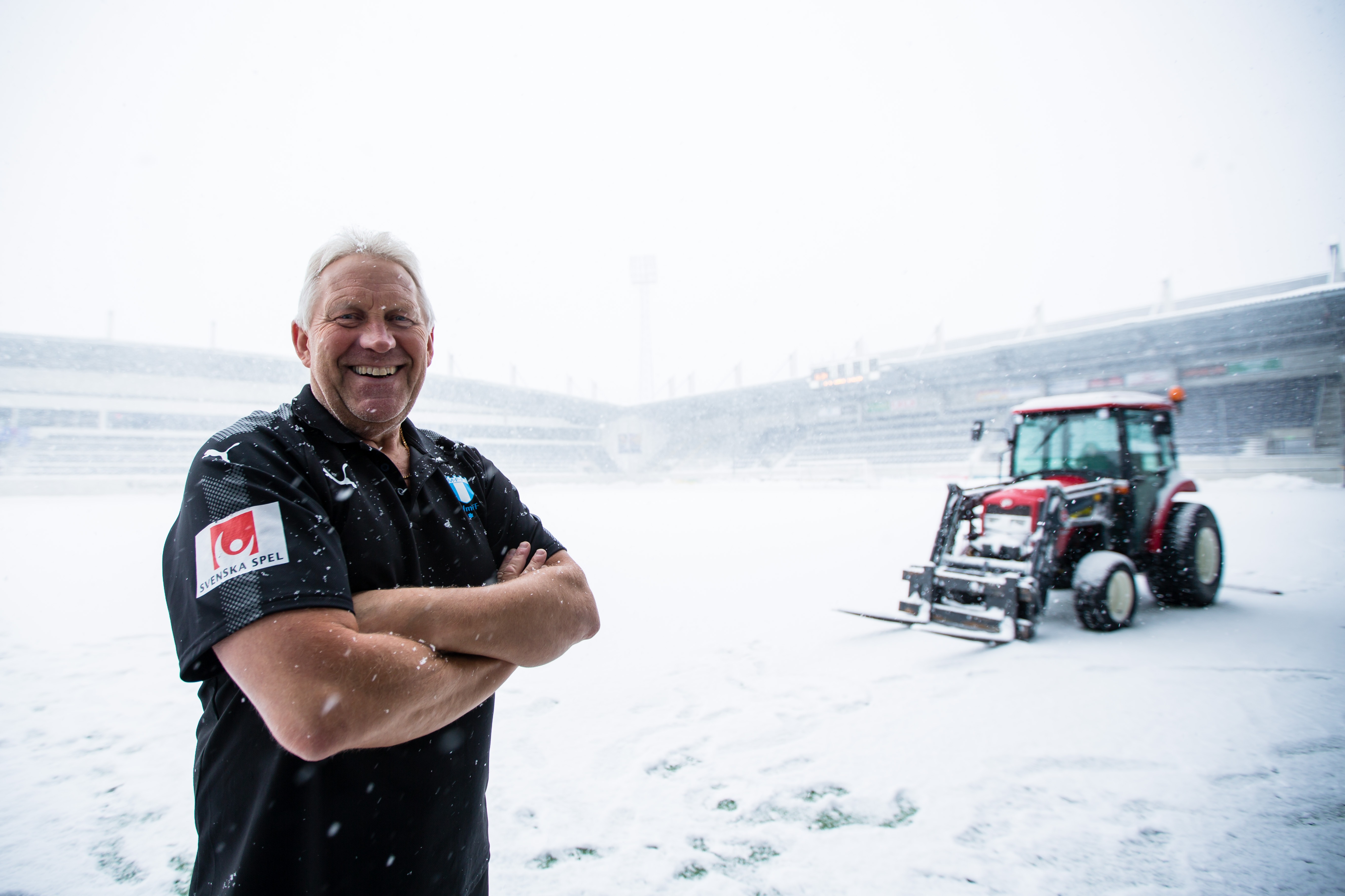 Malmö FF möttes av snökaos inför mötet i Svenska Cupen