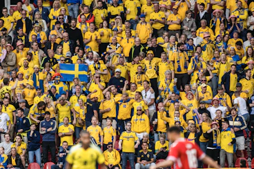 Svenska supportrar FOTO Petter Arvidson