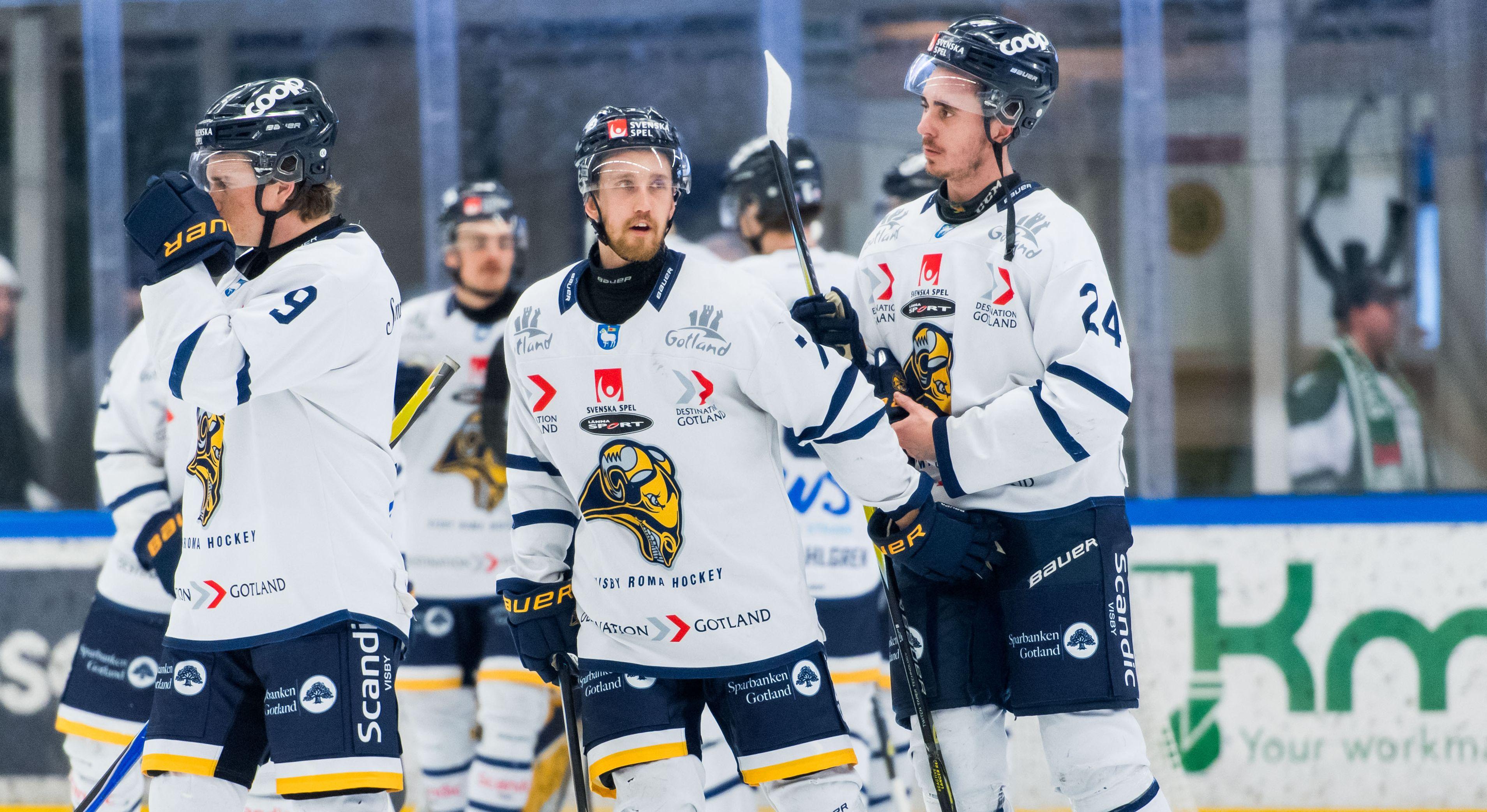 En kväll i dur för Visby/Roma - är tre segrar från en plats i HockeyAllsvenskan